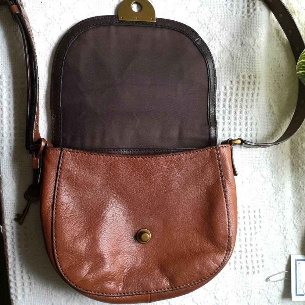 Fossil Women's Emi Multi Brown Color Block Crossb… - image 7